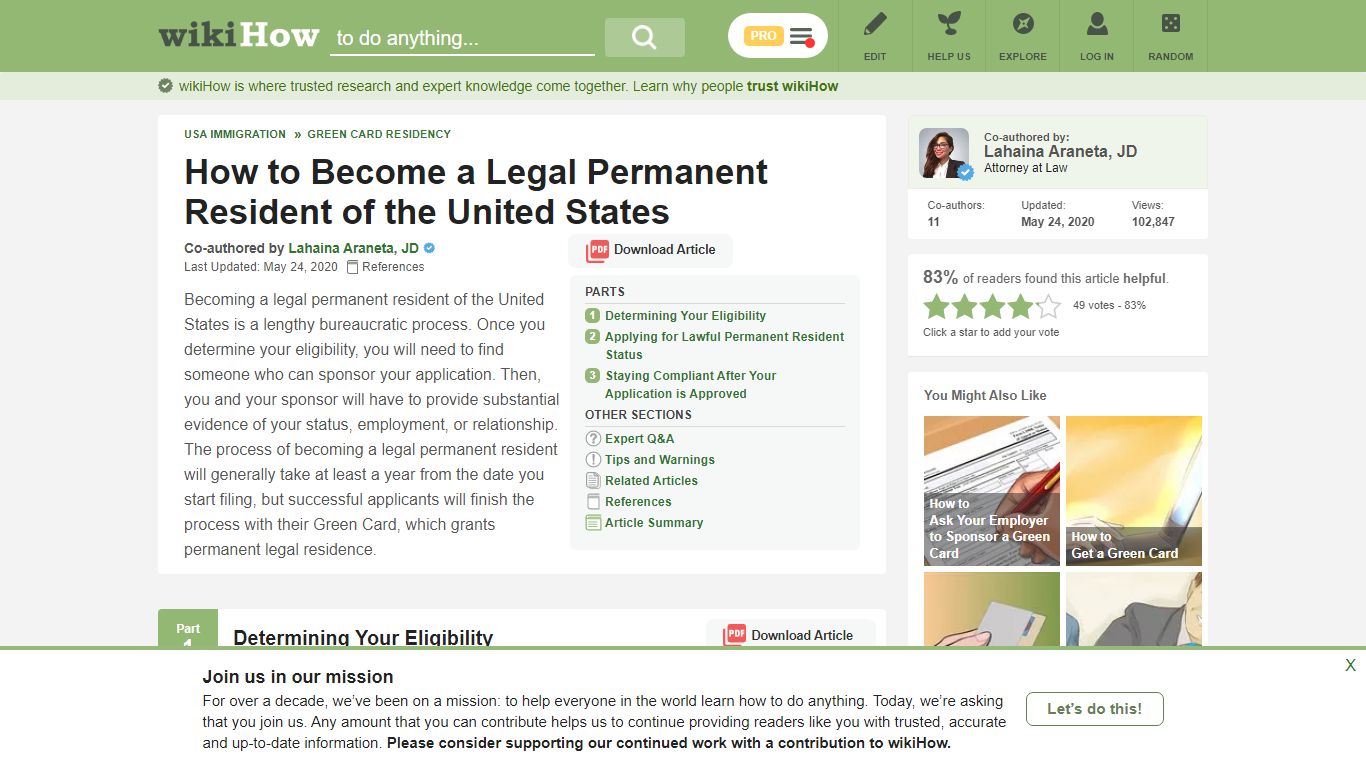 How to Become a Legal Permanent Resident of the United States - wikiHow